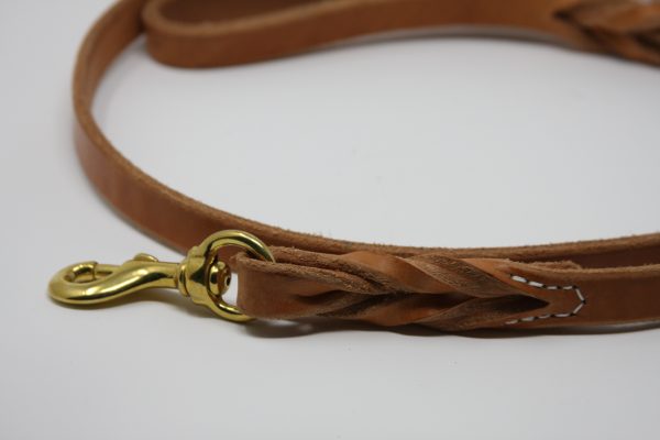 Braided Lead - Heavy Harness Leather 3/4''-0