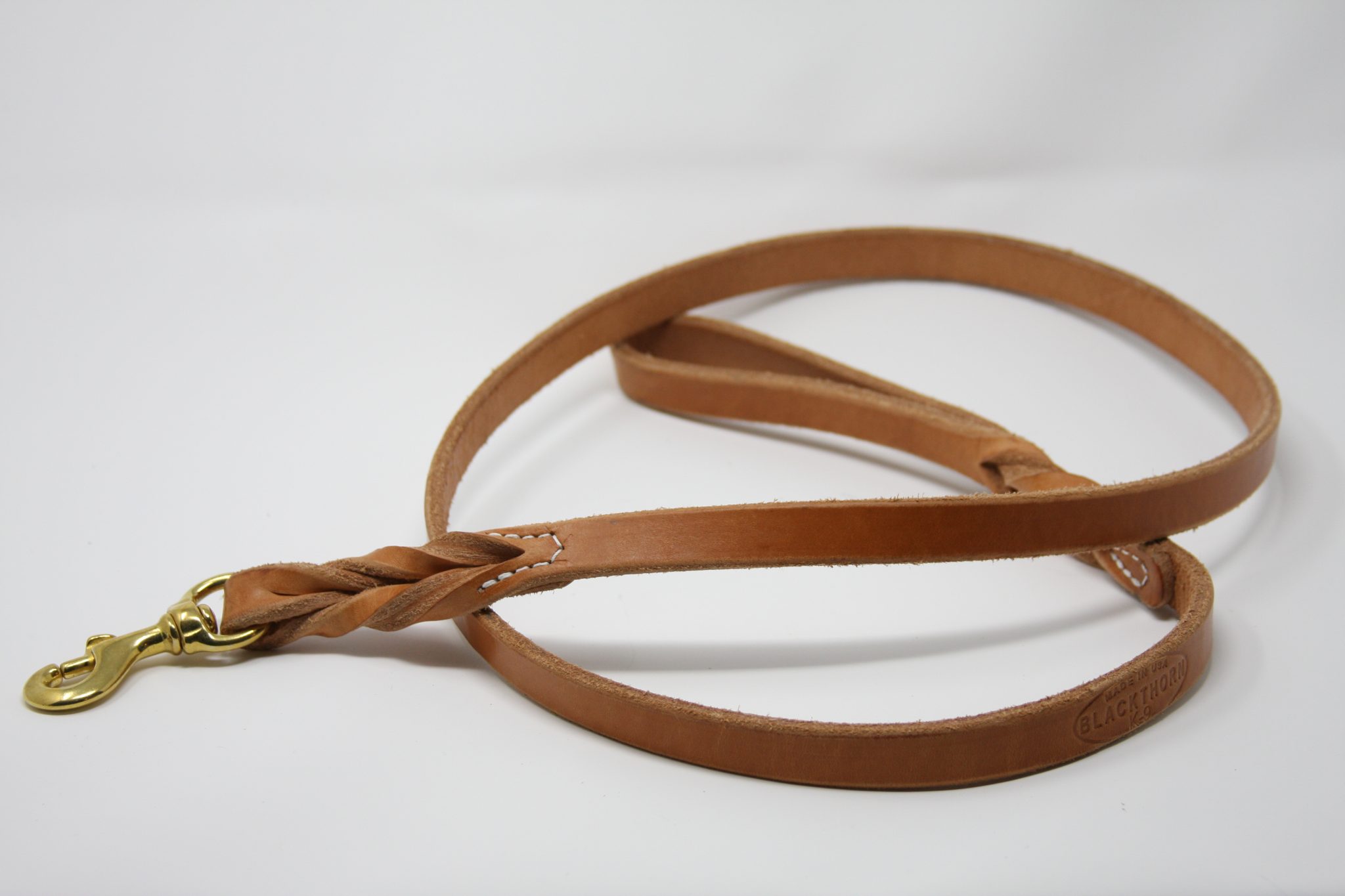 Braided Lead – Heavy Harness Leather 3/4” – Blackthorn K9