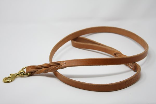Braided Lead - Heavy Harness Leather 3/4''-837